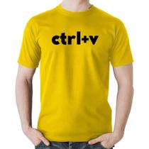 Camiseta Algodão Ctrl+V - Foca na Moda