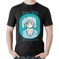 Camiseta Algodão Cute Girl - Foca na Moda