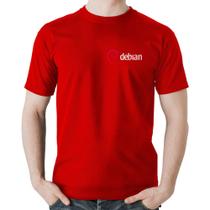 Camiseta Algodão Debian Linux - Foca na Moda