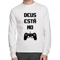 Camiseta Algodão Deus está no controle Manga Longa - Foca na Moda