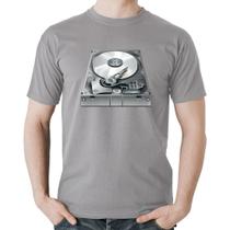 Camiseta Algodão Disco Rígido HD - Foca na Moda