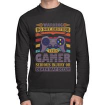 Camiseta Algodão Do Not Disturb This Gamer Manga Longa - Foca na Moda Camiseta Algodão Do Not Disturb This Gamer Manga Longa - Foca na Moda