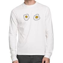 Camiseta Algodão Eggs Manga Longa - Foca na Moda