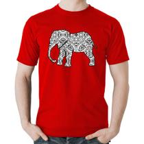 Camiseta Algodão Elefante Mandala - Foca na Moda