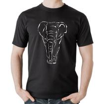 Camiseta Algodão Elefante Traços - Foca na Moda