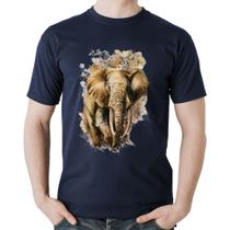 Camiseta Algodão Elefante Watercolor - Foca na Moda