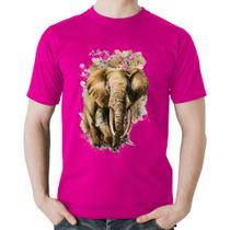 Camiseta Algodão Elefante Watercolor - Foca na Moda