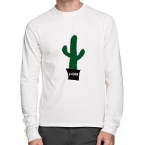 Camiseta Algodão Enjoy Cactus Manga Longa - Foca na Moda