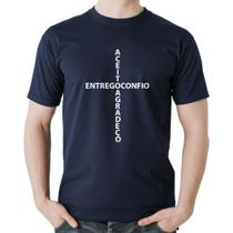 Camiseta Algodão Entrego, Confio, Aceito, Agradeço - Foca na Moda