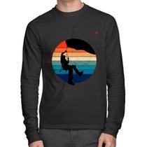 Camiseta Algodão Escalada Vintage Sunset Manga Longa - Foca na Moda Camiseta Algodão Escalada Vintage Sunset Manga Longa - Foca na Moda