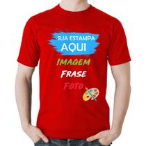 Camiseta Algodão Estampa Personalizada (Imagem, frase ou foto) - Foca na Moda