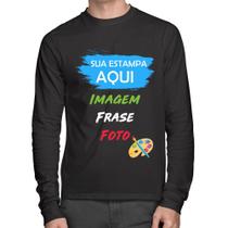 Camiseta Algodão Estampa Personalizada (Imagem, frase ou foto) Manga Longa - Foca na Moda Camiseta Algodão Estampa Personalizada (Imagem, frase ou foto) Manga Longa - Foca na Moda