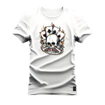 Camiseta Algodão Estampada Moda StreetWear Fire Tiger