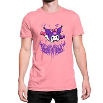 Camiseta Algodão Estampada Tshirt Cute Kuromi Hello Kitty Gotico