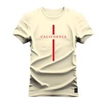 Camiseta Algodão Estampada Unissex Nexstar Varias Cores California Risco