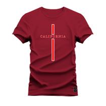 Camiseta Algodão Estampada Unissex Nexstar Varias Cores California Risco
