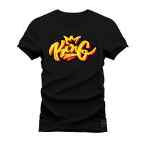 Camiseta Algodão Estampada Unissex Nexstar Varias Cores King Rei