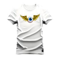 Camiseta Algodão Estampada Unissex Nexstar Varias Cores Olho Anjo