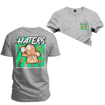 Camiseta Algodão Estampada Unissex Nexstar Varias Cores Urso Haters Frente e Costas