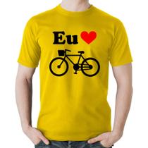 Camiseta Algodão Eu Amo Bicicleta - Foca na Moda