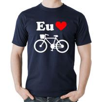 Camiseta Algodão Eu Amo Bicicleta - Foca na Moda