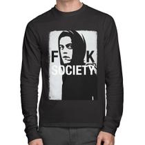 Camiseta Algodão F**k Society Eliot Manga Longa - Foca na Moda