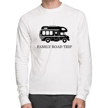 Camiseta Algodão Family Road Trip Motorhome Manga Longa - Foca na Moda