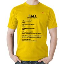 Camiseta Algodão FAQ Dia de Prova - Foca na Moda