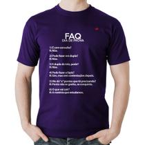 Camiseta Algodão FAQ Dia de Prova - Foca na Moda