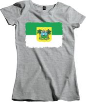 Camiseta Algodão Feminina Bandeira Estado do Rio Grande do Norte Aquarela