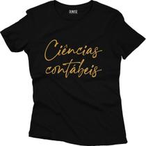 Camiseta Algodão Feminina Ciencias Contabeis formandos