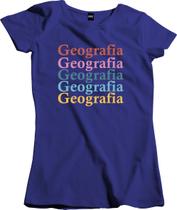 Camiseta Algodão Feminina cores Geografia