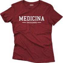 Camiseta Algodão Feminina Faculdade Mod 1 medicina