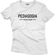 Camiseta Algodão Feminina Faculdade Mod 1 pedagogia