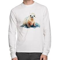 Camiseta Algodão Foca Bebê Manga Longa - Foca na Moda