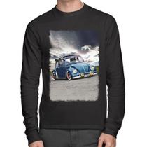 Camiseta Algodão Fusca Retrô Manga Longa - Foca na Moda