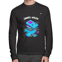 Camiseta Algodão Games Inside Manga Longa - Foca na Moda