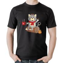 Camiseta Algodão Gatinho Simpático - Foca na Moda