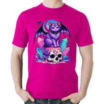 Camiseta Algodão Gato Gótico Arte - Foca na Moda