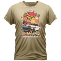Camiseta Algodão Gola Redonda Feminino Masculino Manga Curta Estampada Arizona
