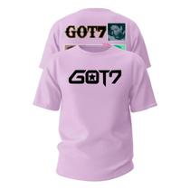 Camiseta Algodao Got7 Grupo Kpop Logo e Integrantes Unissex