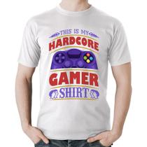Camiseta Algodão Hardcore Gamer - Foca na Moda
