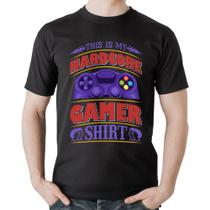 Camiseta Algodão Hardcore Gamer - Foca na Moda