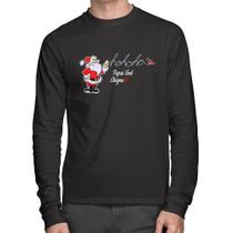 Camiseta Algodão Ho Ho Ho Papai Noel Chegou Manga Longa - Foca na Moda Camiseta Algodão Ho Ho Ho Papai Noel Chegou Manga Longa - Foca na Moda