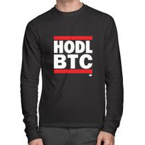 Camiseta Algodão Hodl BTC Manga Longa - Foca na Moda Camiseta Algodão Hodl BTC Manga Longa - Foca na Moda
