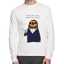 Camiseta Algodão I have no idea what I am doing Manga Longa - Foca na Moda Camiseta Algodão I have no idea what I am doing Manga Longa - Foca na Moda