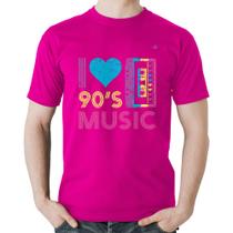 Camiseta Algodão I love 90's music - Foca na Moda