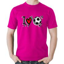 Camiseta Algodão I Love Futebol - Foca na Moda