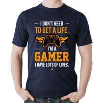 Camiseta Algodão I'm a gamer, I have lots of lives - Foca na Moda