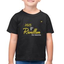 Camiseta Algodão Infantil 2023 1º Réveillon Pós Pandemia - Foca na Moda